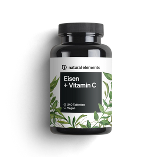 Eisen + Vitamin C, 240 Tabletten von natural elements, vegan