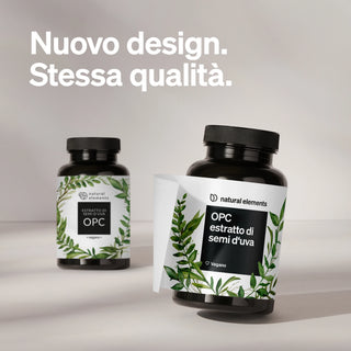 Text in italienischer Sprache auf den Beipackzetteln: "Nuovo design. Stessa qualità.