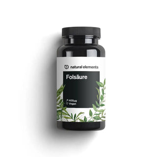 Folsäure Tabletten (B-Vitamin) von natural elements, vegan