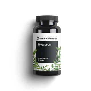 Hyaluron Kapseln für Feuchtigkeitshaushalt und ein straffes Äußeres von NATURAL ELEMENTS, vegan