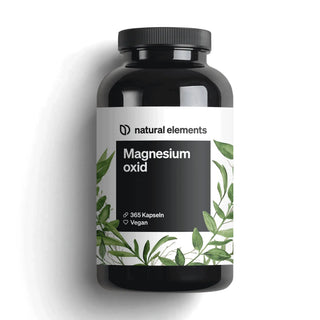 Magnesiumoxid Kapseln von NATURAL ELEMENTS, 365 vegane Kapseln, Knochengesundheit