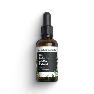 Bio Mönchspfeffer Tropfen von NATURAL ELEMENTS, vegan, 1.100 Tropfen