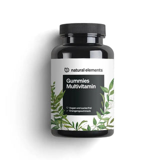 Gummies Multivitamin von natural elements, vegan und zuckerfrei, Orangengeschmack