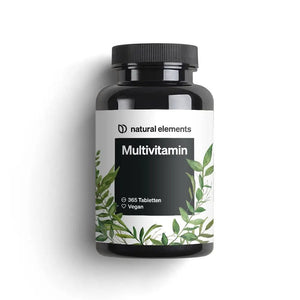 Compresse Multivitaminiche Natural Elements ricche di nutrienti con elementi naturali.