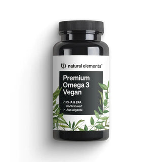 Premium Omega 3 Algenöl von NATURAL ELEMENTS aus Algen gewonnenem DHA und EPA