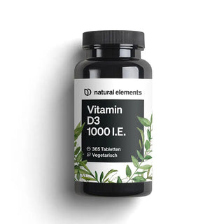 Vitamin D3 1000 I.E. Tabletten, 365 vegetarische Tabletten, Immunsystem