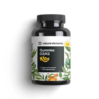 Gummies D3/K2 Kids von natural elements vegan, zuckerfrei und tropischen Geschmack