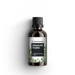 Vitamin D3/K2 Tropfen von Natural Elements, Knochengesundheit, Zähne, Kalziumaufnahme, vegan