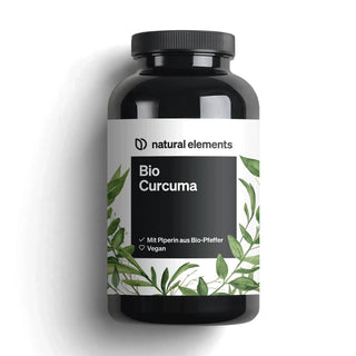 Bio-Curcuma-Kapseln von NATURAL ELEMENTS, Piperin, Bio-Pfeffer